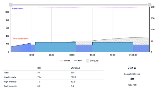 Xert 2.0 - 2x20 @82% TP