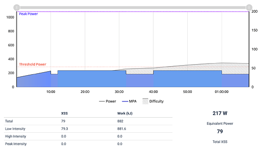 Xert 1.0 - 2x20 @82% TP