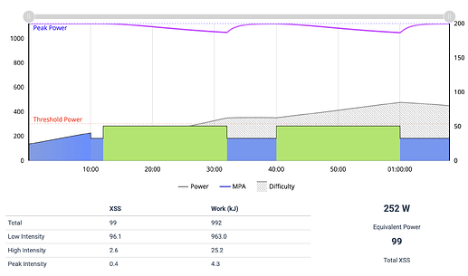 Xert 2.0 - 2x20 @95% TP