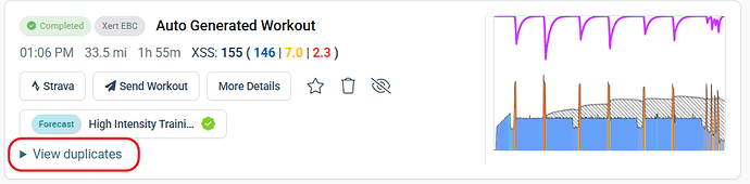 DuplicateWorkoutRecorded